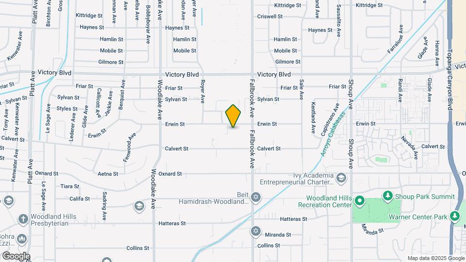 22850 Erwin St Map and Location Details