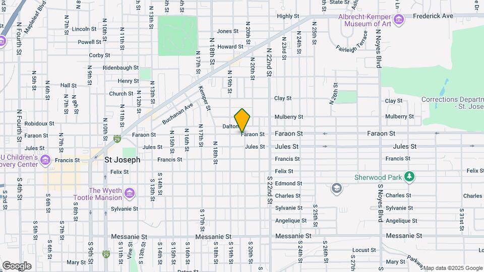 1916 Faraon St Map and Location Details