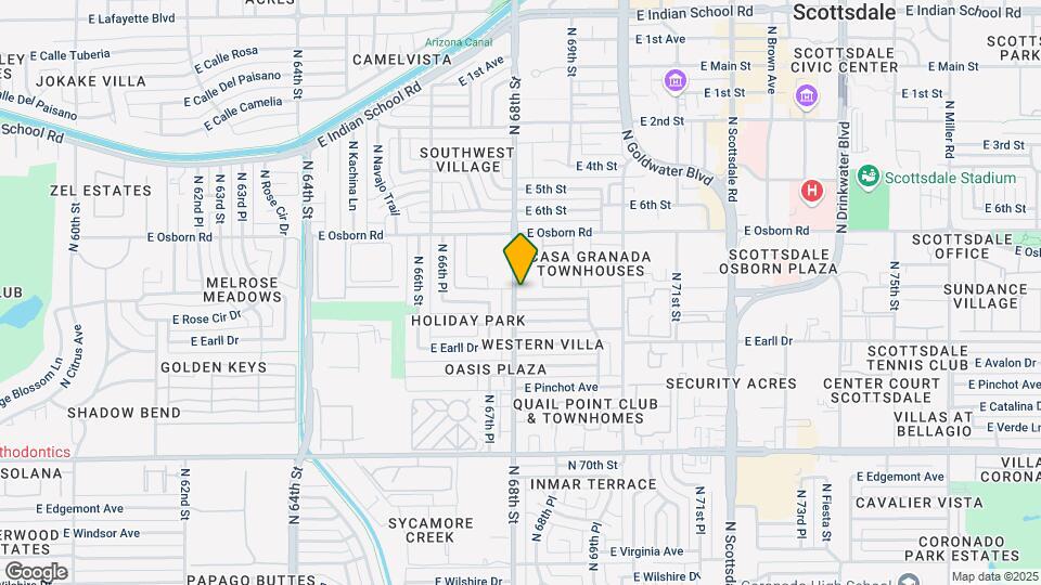 6802 E Monterey Way Map and Location Details