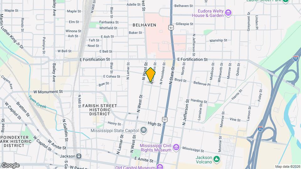 803 N Congress St, Unit D Map and Location Details