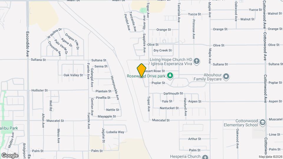 9172 Ocotillo Ave Mapa y Detalles de la Ubicación