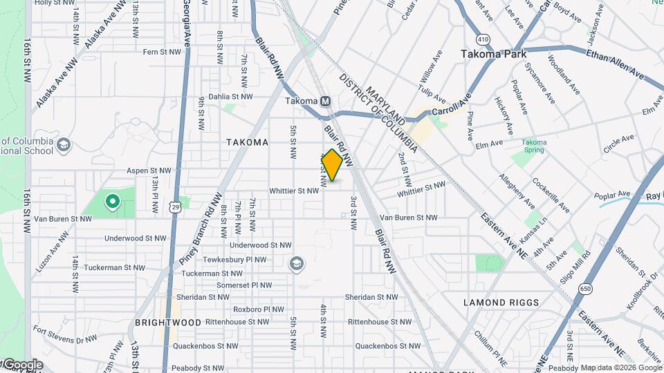 327 Whittier St NW Map and Location Details