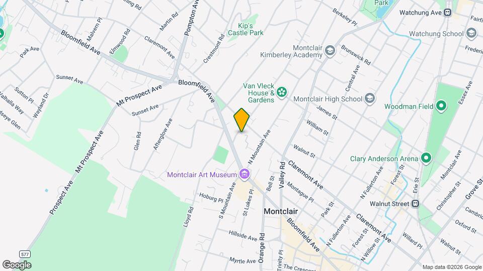 11 Upper Mountain Ave Map and Location Details