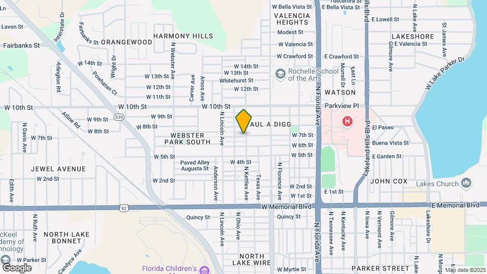 629 W 7th St Map and Location Details