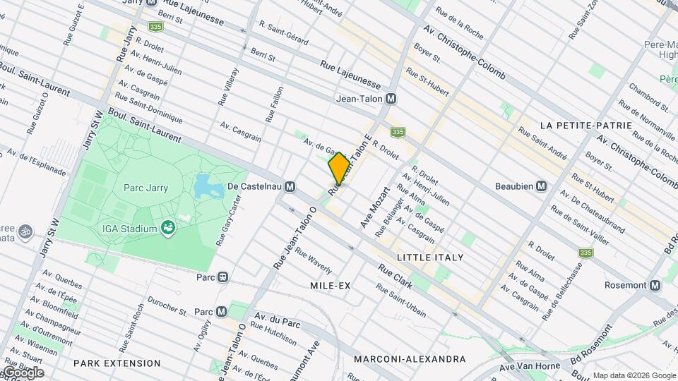 88 Jean-Talon Rue E Map and Location Details