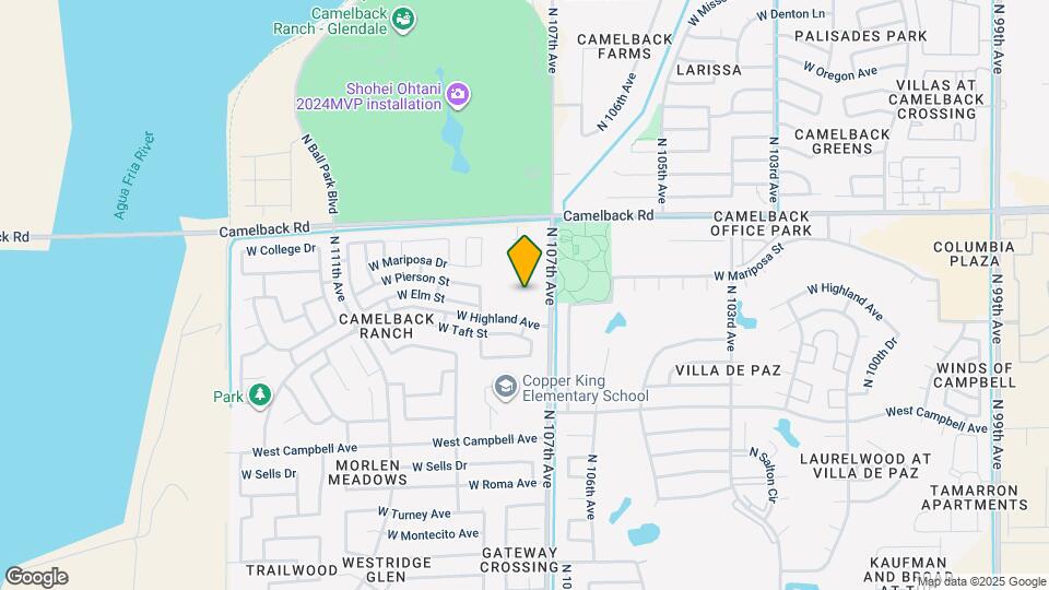 Avilla Camelback Ranch Map and Location Details