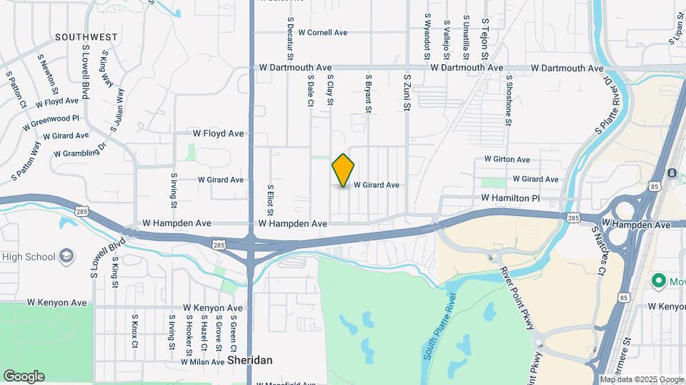 3415 S Canosa Ct, Unit 3415 Map and Location Details