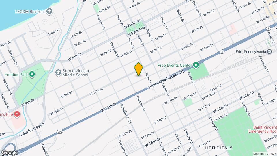 934 W 11th St Map and Location Details