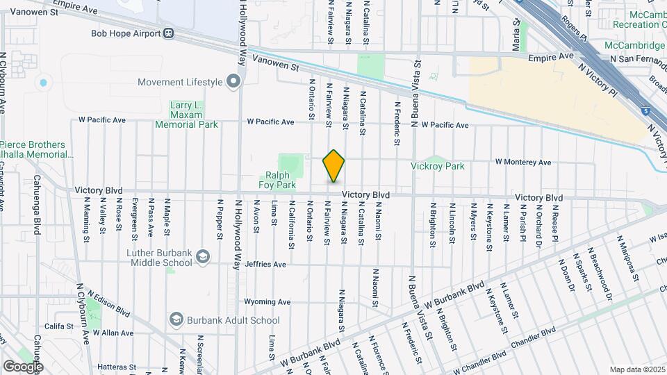 2915 W Victory Blvd Mapa y Detalles de la Ubicación