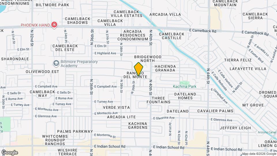 4528 North 39th Pl Map and Location Details