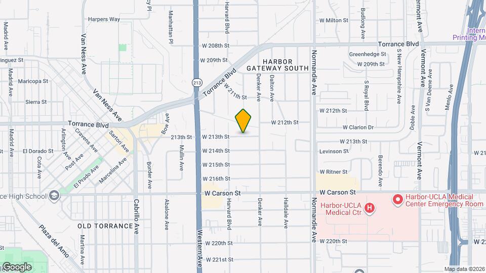 1541 W 213th St Mapa y Detalles de la Ubicación