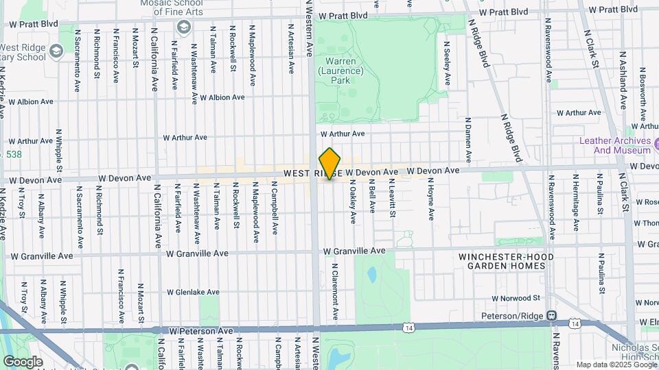 6350 N Claremont Ave Map and Location Details