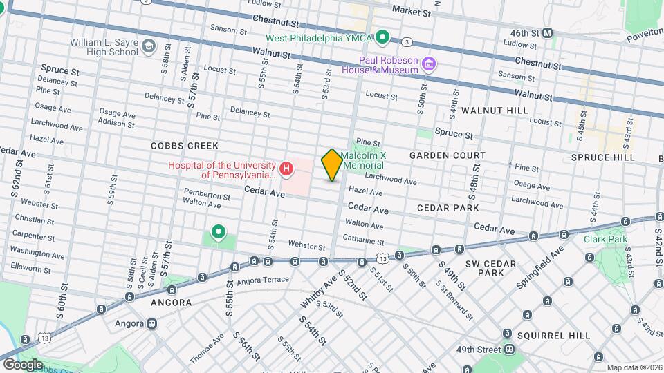 5213 Rodman St Map and Location Details