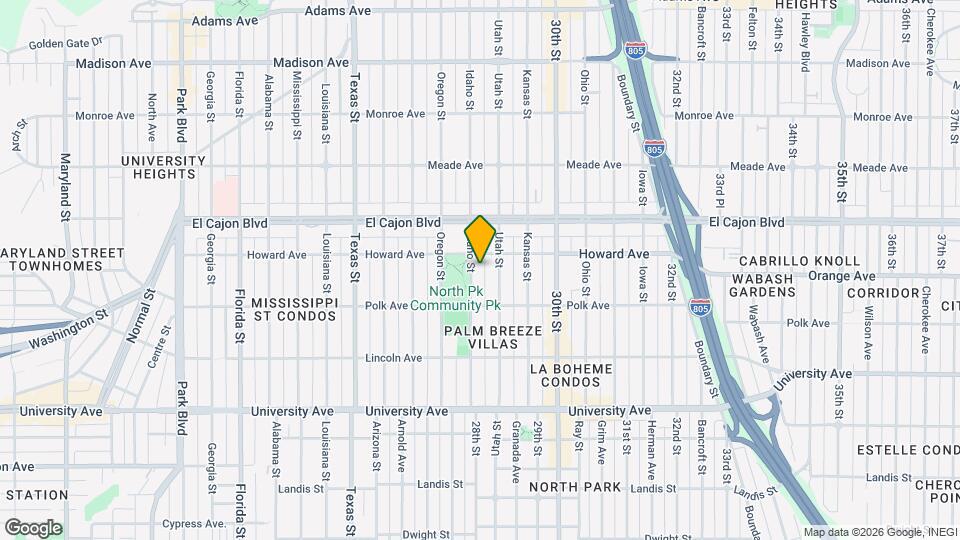 4165 Idaho St Map and Location Details