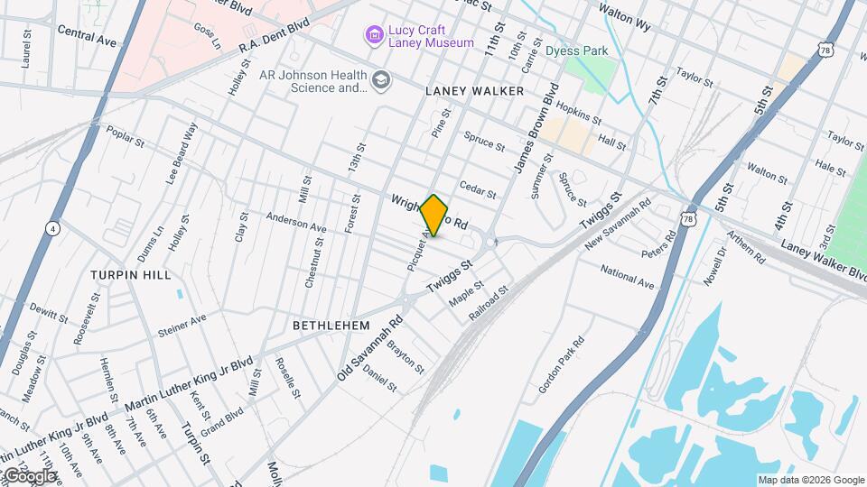 943 Parks Ave Map and Location Details