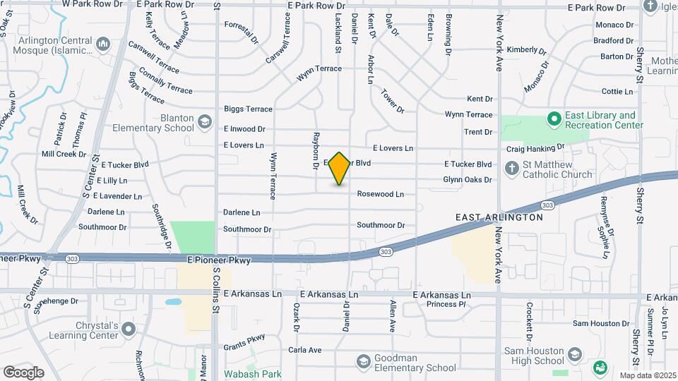 1313 Rosewood Ln Map and Location Details