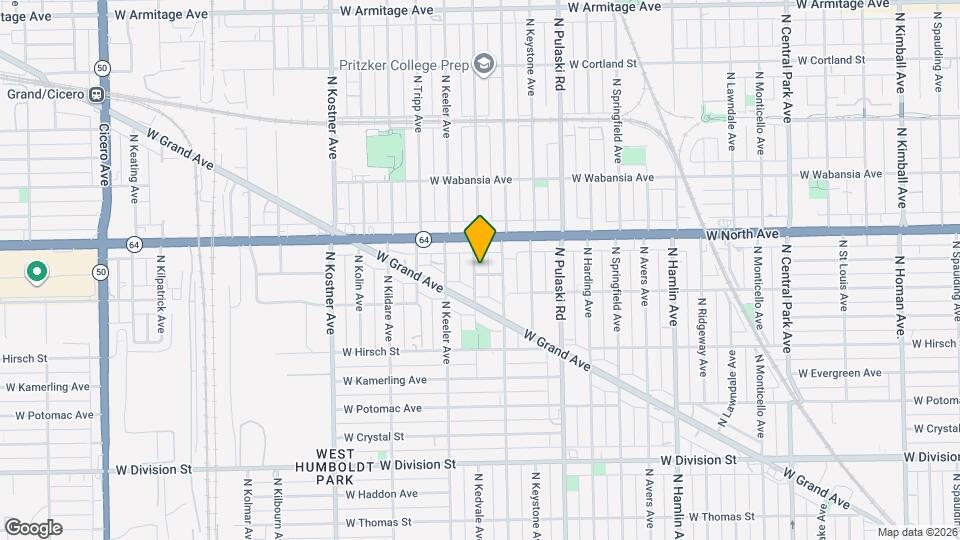 1523 N Kedvale Ave, Unit 3 Map and Location Details