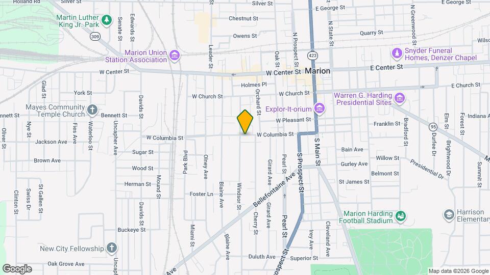 321 W Columbia St Map and Location Details