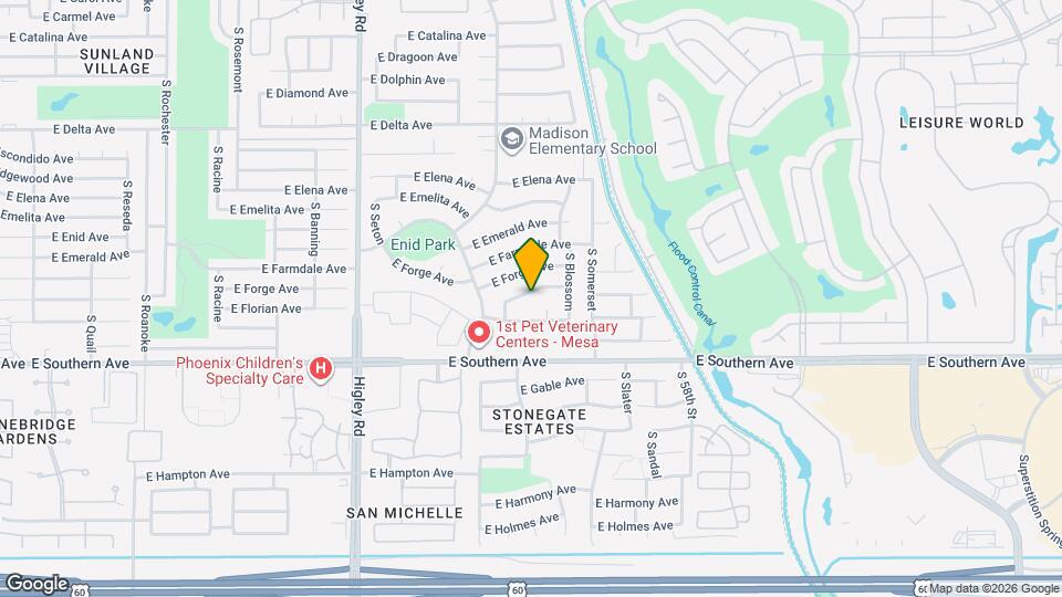 5453 E Florian Ave Map and Location Details