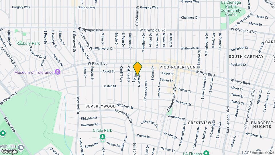 1457 S Canfield Ave Map and Location Details