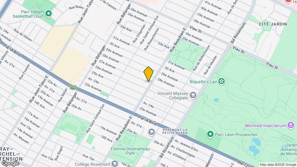 4395 Beaubien Rue E Map and Location Details