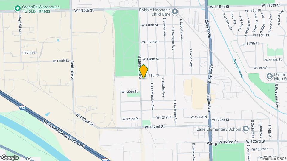 11903 S Laramie Ave Map and Location Details