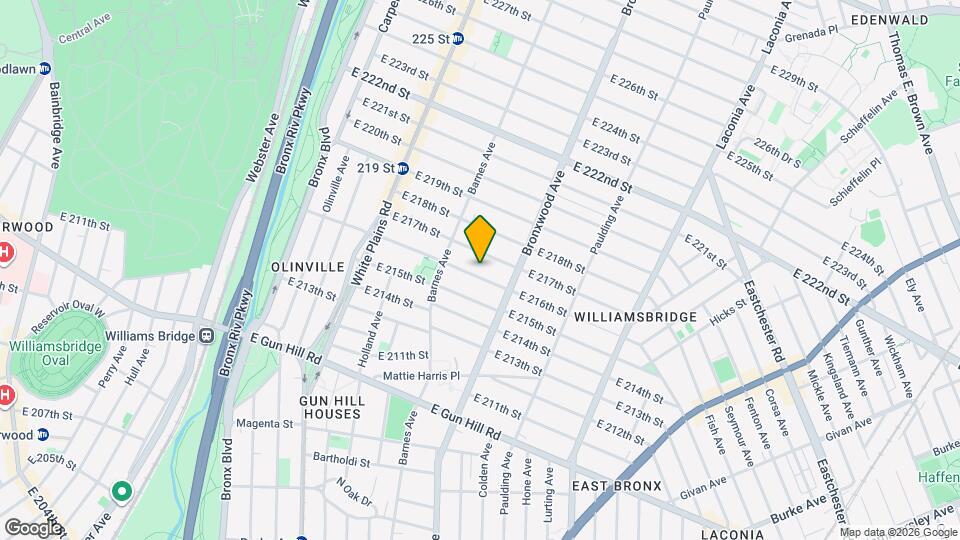 841 E 216th St Map and Location Details