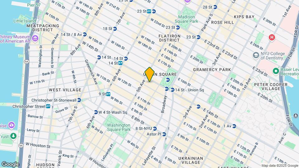 7 E 13th St Map and Location Details