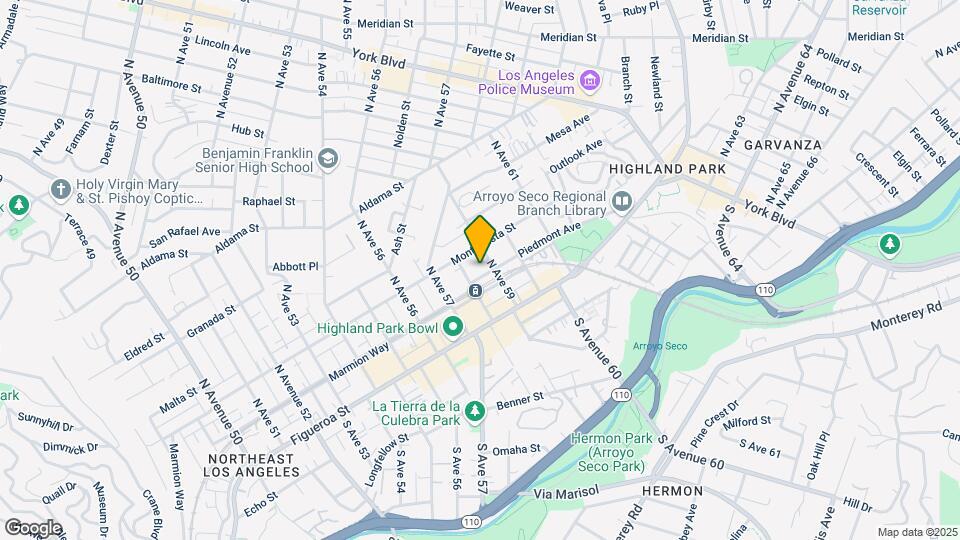 5817-5821 Piedmont Ave Mapa y Detalles de la Ubicación