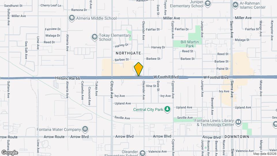 Foothill Cape Apartments Map and Location Details