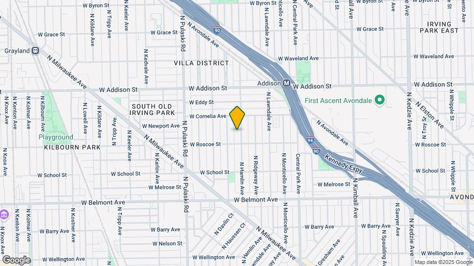 3422 N Hamlin Ave Map and Location Details