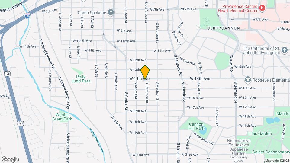 1402 S Jefferson St Map and Location Details