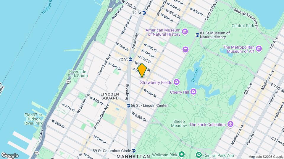 113 W 70th St Map and Location Details