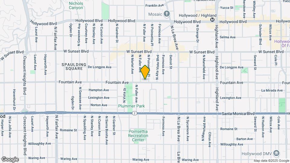 7275 Fountain Ave Map and Location Details