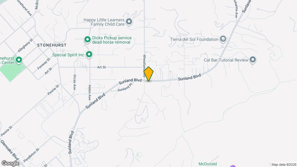 9682 Sunland Blvd Map and Location Details