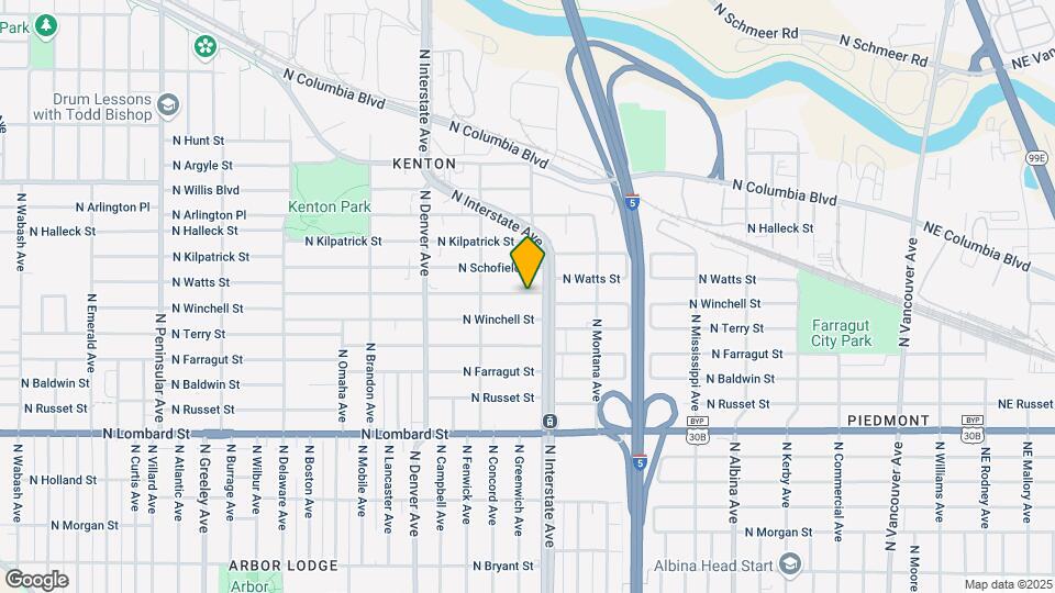1526 N Watts St Map and Location Details