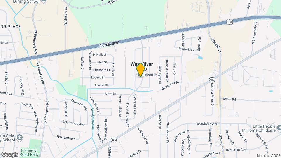 536 Fountainbleau Dr Map and Location Details