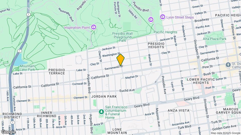3707 Sacramento St, San Francisco, CA 94118 Mapa y Detalles de la Ubicación