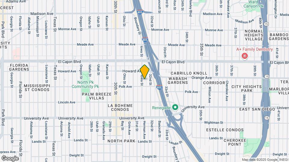4135 Iowa St Mapa y Detalles de la Ubicación