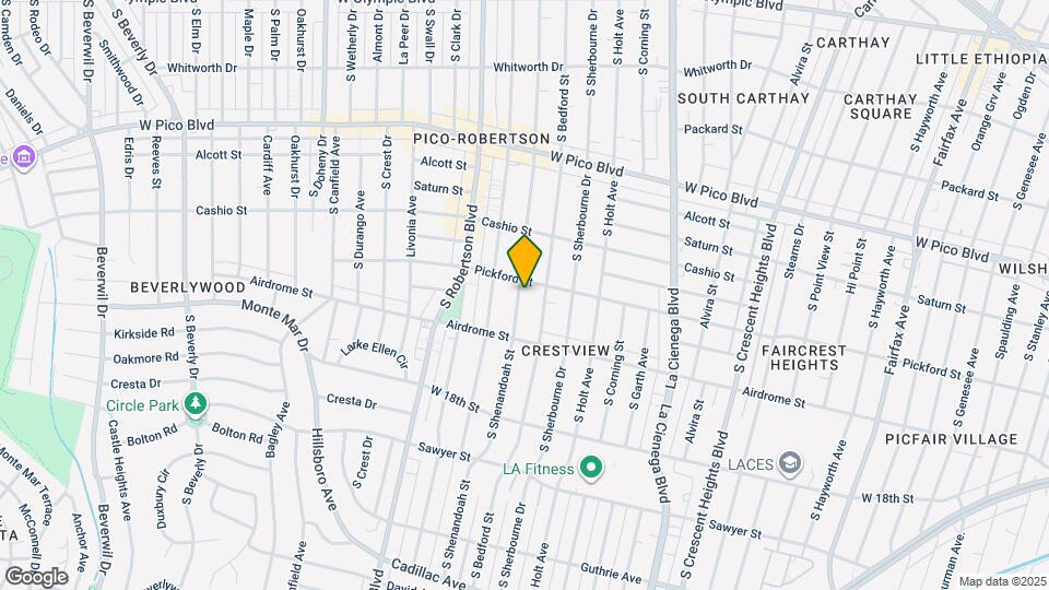 1610 S Shenandoah St Map and Location Details