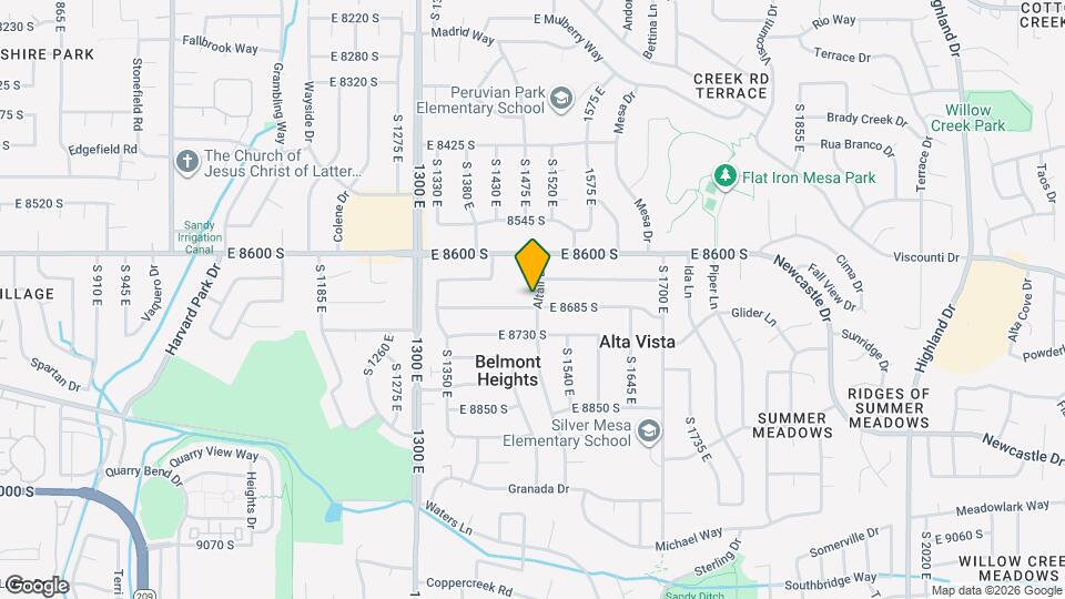 8668 S 1500 E, Unit 8668 S Altair Drive Map and Location Details