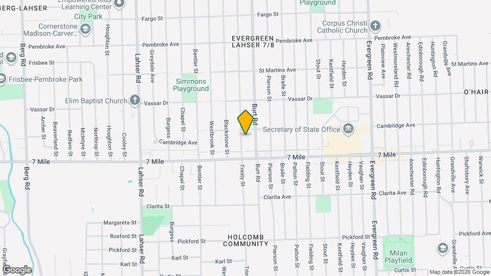 19180 Trinity St Map and Location Details