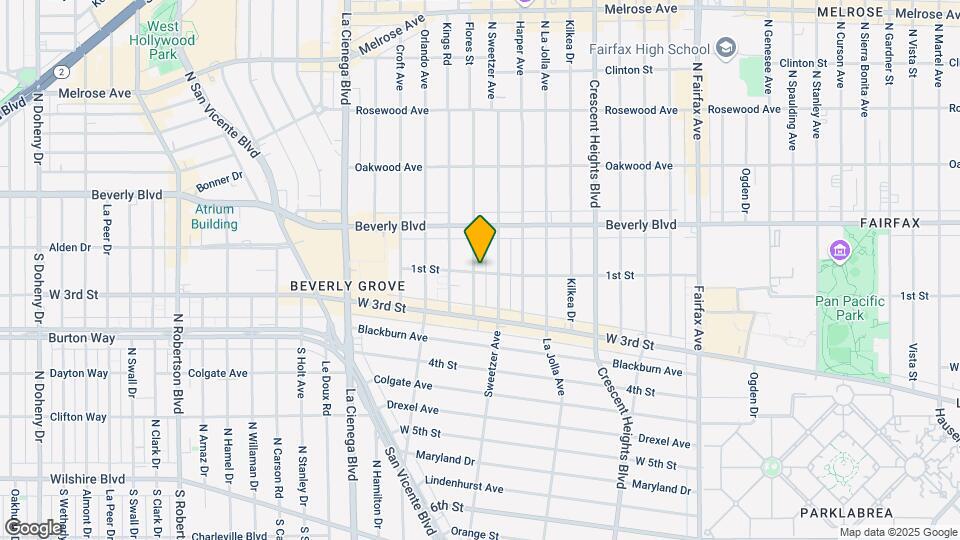 100 N Flores St Mapa y Detalles de la Ubicación