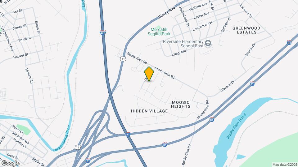 Moosic Heights Map and Location Details