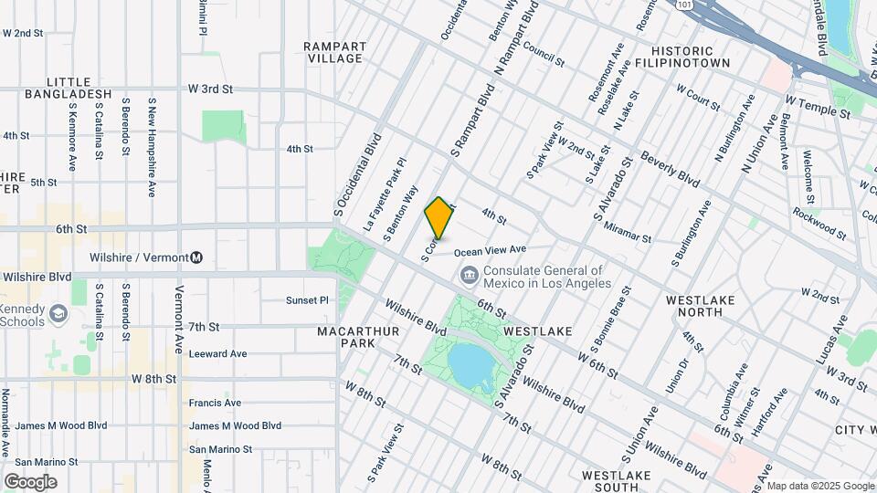 542 S Coronado St Map and Location Details