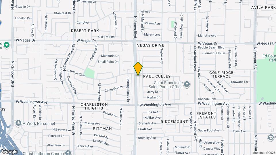 1212 N Jones Blvd Map and Location Details