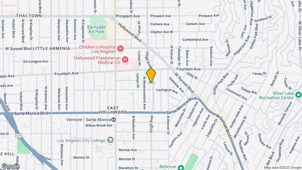1217 N Virgil Ave Map and Location Details