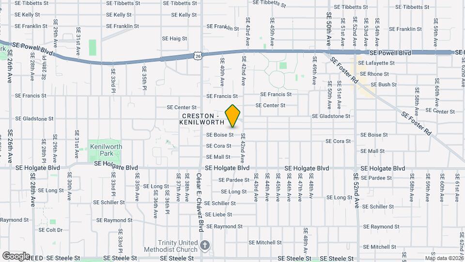 4053 SE Boise St Map and Location Details