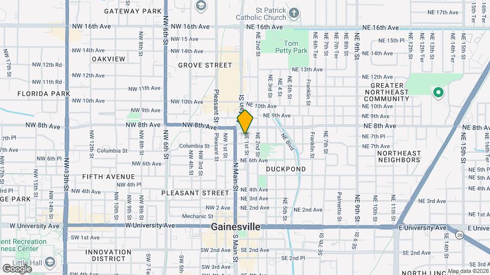 704 NE 1st St Map and Location Details