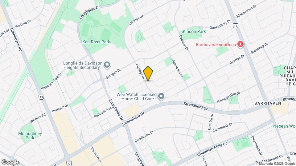 424 Claridge Dr Map and Location Details